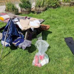 My campsite drying station