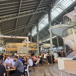 Food court at old train station