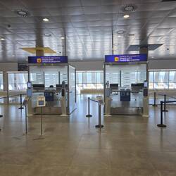 Passport control 90 minutes before departure