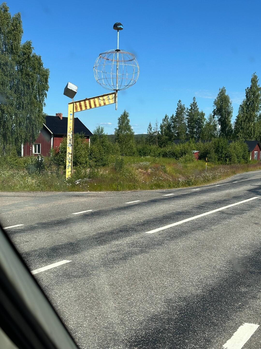 Überquerung Polarkreis in Schwedisch Lappland