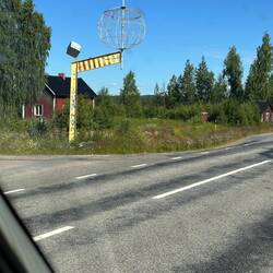 Überquerung Polarkreis in Schwedisch Lappland