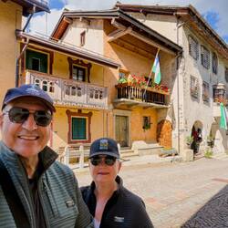 Building on the right is Cesa de Jan ... it dates to 1612 — Colle Santa Lucia, Italy.