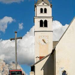 Struck by lightning in 1753, which melted the bells, a new tower was built the following year.