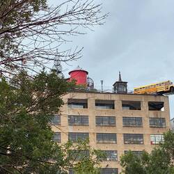 The building and the rooftop