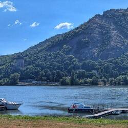 Visegrad Castle on top of the hill.
