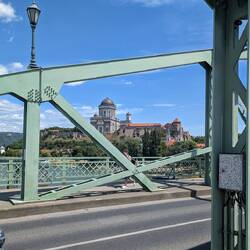 Arriving at Esztergom.