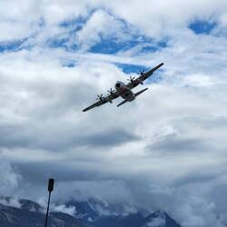 The coast guard from Kodiak has a plane, and flew over us fairly low given the mountains.