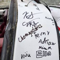 I signed the Corvette.