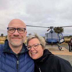 Første helikopter tur for os begge