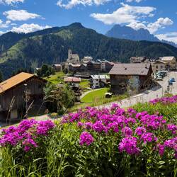 View of the village as we head up to the trail — Colle Santa Lucia, Italy.