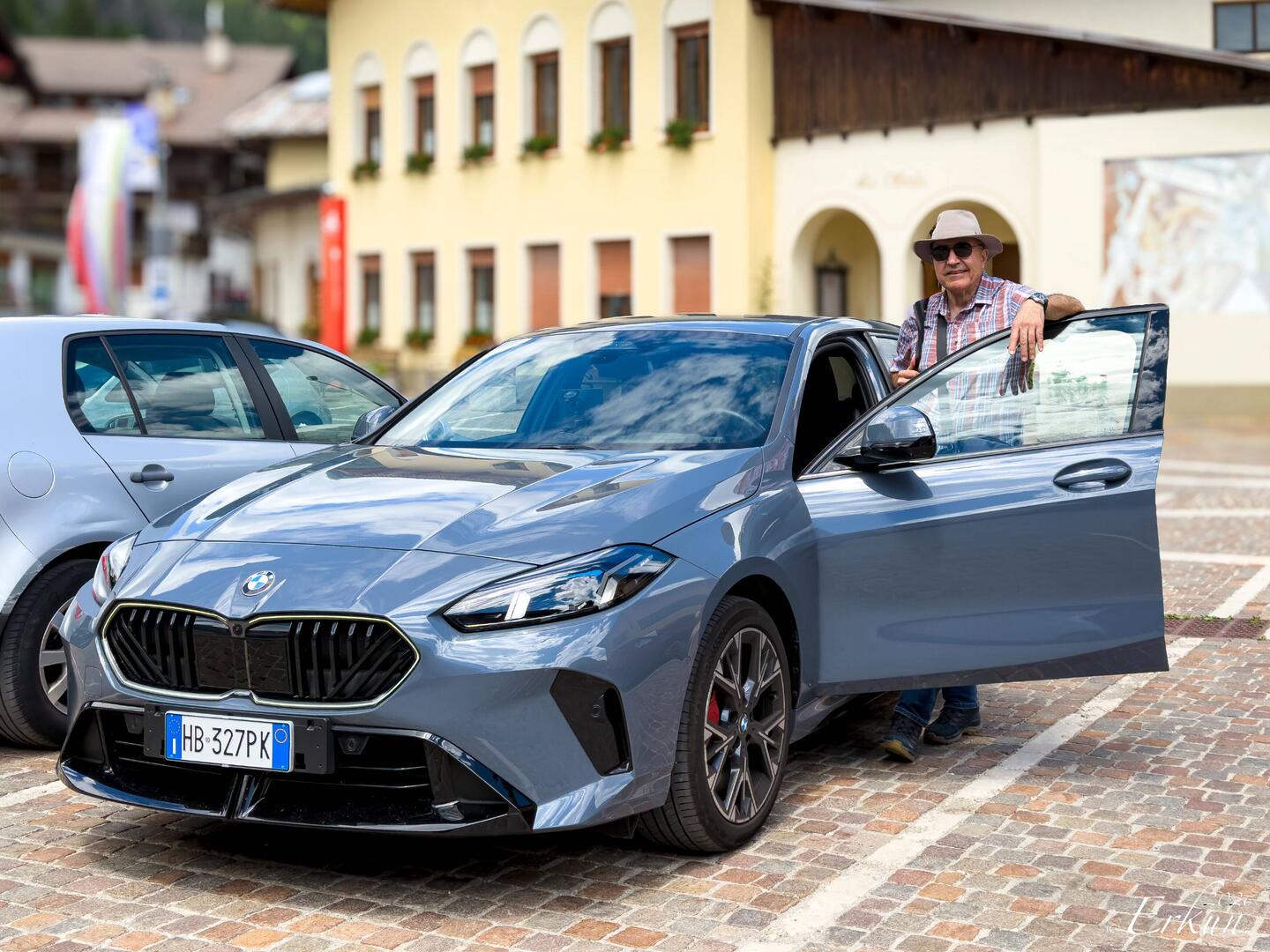 Heading off to find AdBlue for our rental car — Colle Santa Lucia, Italy.