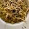 Frascarelli, an Umbrian pasta. It's the little nuggets. Served with asparagus, truffle, and bacon.