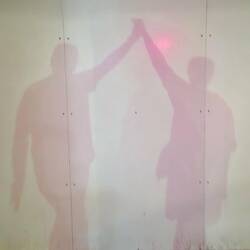 This left a shadow of our images on the backdrop, after we walked away
