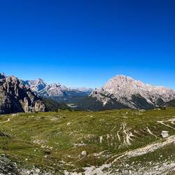 Panorama of the view from where Dolomiti Bus drops off passengers.