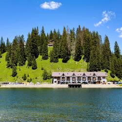 Quinz Locanda al Lago ... our lunch spot — Lago di Misurina, Italy.