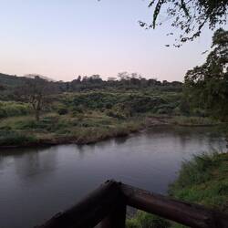 Ausblick von unserem River Chalet