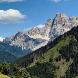 A more expansive view of one of the mountains we enjoy from our apartment.