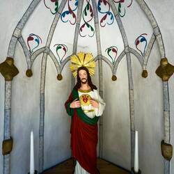 A votive shrine at the Belvedere Overlook.