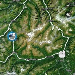 Heutige Strecke, Pitztal Ötztal Timmelsjoch Meran