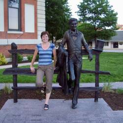 Bronze-Statue des jungen Abraham Lincoln.