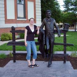 Bronze-Statue des jungen Abraham Lincoln.