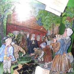 Diorama zum Gesangbuch-Eklat