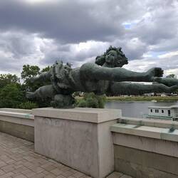 Tisza-szobor (Theiss-Denkmal) in Szeged