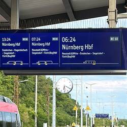 Pünktlich mit dem R10 nach Nürnberg