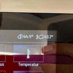 Thermometer im Camper links innen / rechts außen Temparatur