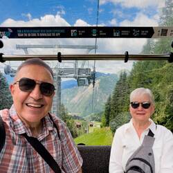 On our way up to Col dei Baldi — Civetta Ski Area.