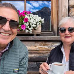 Enjoying a great cup of hot chocolate @ Col dei Baldi — Civetta Ski Area.