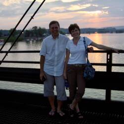 Auf der Walnut Street Bridge.