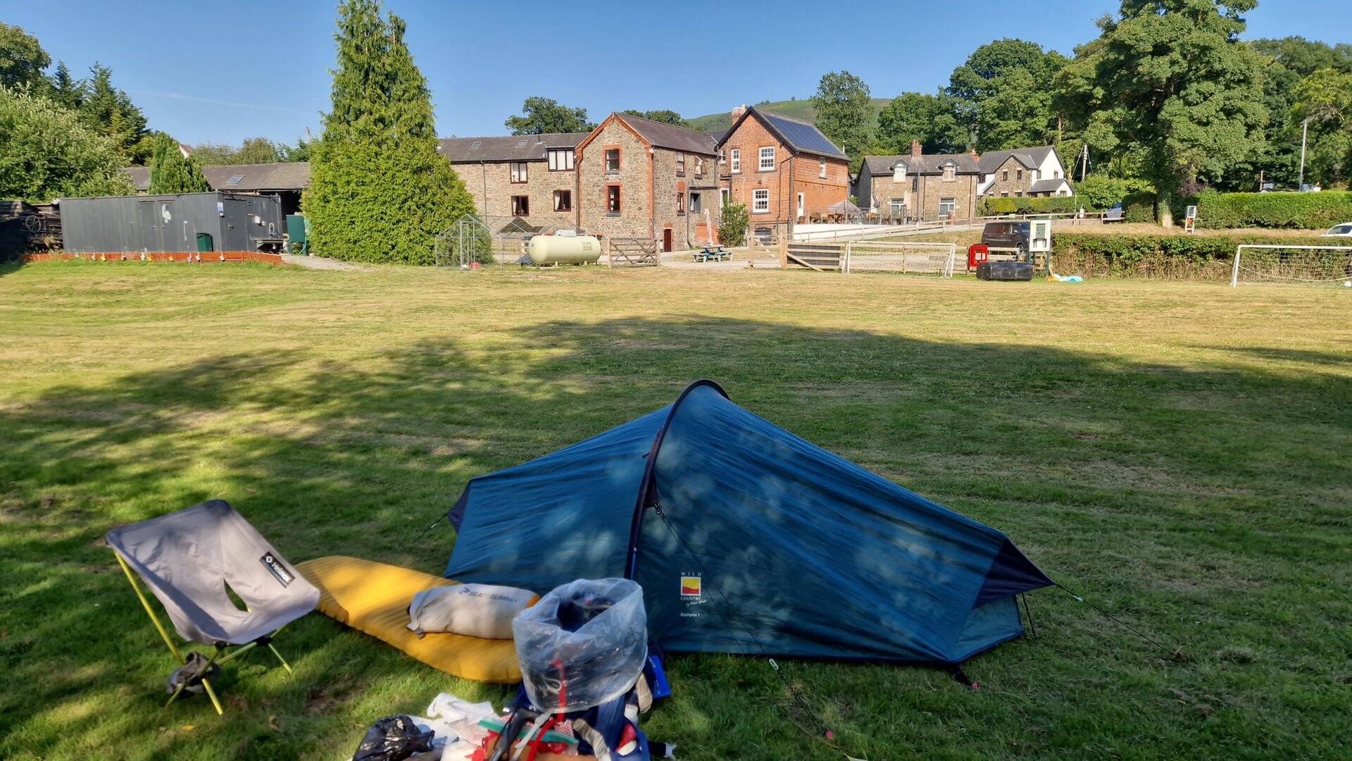 My pitch in The Lion Inn camping field