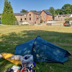 My pitch in The Lion Inn camping field