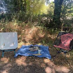 Petit coin pique nique avec désormais deux petites chaises 😍