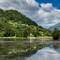Along the lakefront promenade — Alleghe, Italy.
