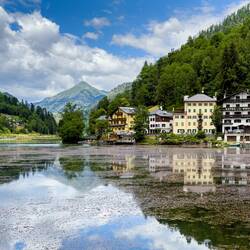 Along the lakefront promenade — Alleghe, Italy.