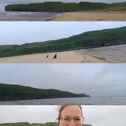 Zur Mittagspause einen Abstecher an den Strand