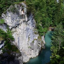 Maximillian II monument above the gorge