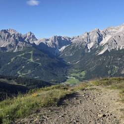 Nochmal der Morgenblick von der Sillianerhütte zu unserem heutigen Ziel