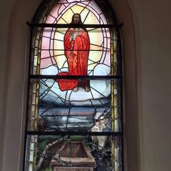 Das Fensterbild-Epitaph in der Kirche in Blüthen