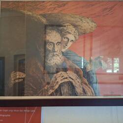 Mose sieht das Heilige Land, Lithographie