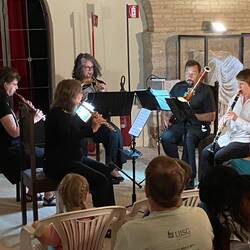 The only piece I've played so far. A 21st century quintet in a Roman forum.