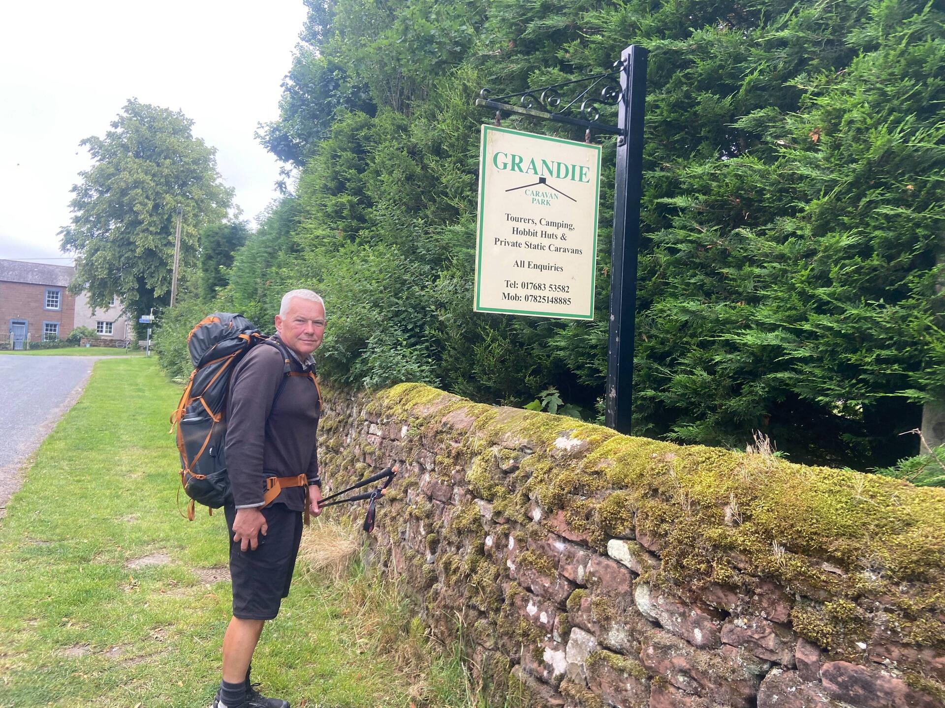 Leaving our campsite in Dufton