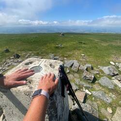 Trig point at the highest point on the fell