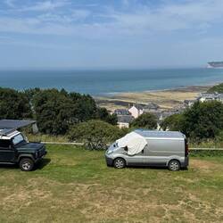 Der Blick vom Campingplatz in Yport