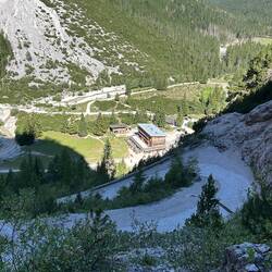 Pederü Hütte in Sicht