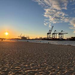 Strand von Danzig am Abend