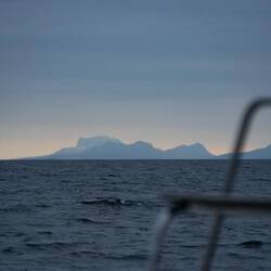 Greenland is mountainous. Nuuk sits next to the peak in the background.