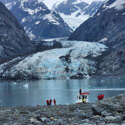 Glacier has receded 19 miles in the last 45 years. You can tell.